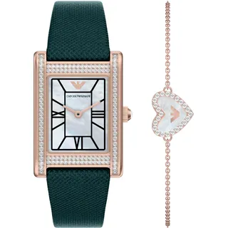 Emporio Armani Roségoldfarben Edelstahl 32 mm AR80085SET