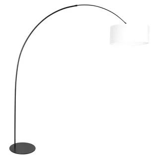Anne Lighting - stehlampe - Curve - weiß schwarz - metall - bogenlampe - E27 - 4267ZW - Weiß, Schwarz