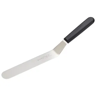 KitchenCraft Sweetly Does It Großes Palettenmesser aus Edelstahl - Streichmesser - Tortenmesser - Winkelspachtel als Backutensil - schwarz - 38 cm