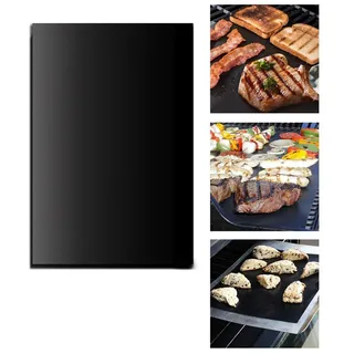 BBQ Grillmatten 50x40 cm mit Antihaft Teflon Beschichtung für Gasgrill