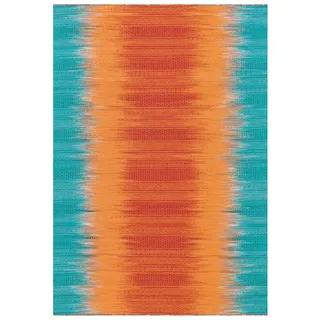 Arte Espina Sunset 8070 Wollteppich 90 x 160 cm Blau/Orange