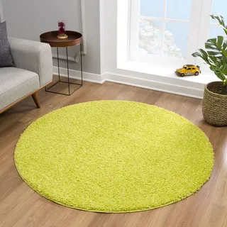 Sanat Hochflor-Teppich »LOCA«, rund, 30 mm Höhe, Wohnzimmer, Langflor, Shaggy, Schlafzimmer Sanat hellgrün Ø 200 cm   1 St.