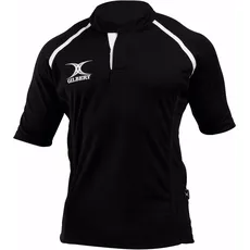 Gilbert, Herren, Sportshirt, Rugby Xact Match Kurzarm Rugby Shirt (116), Schwarz, 116