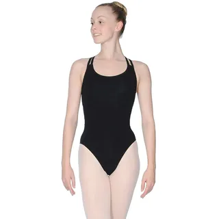 Roch Valley Sophie ärmelloses Ballett Trikot aus Baumwolle S Schwarz