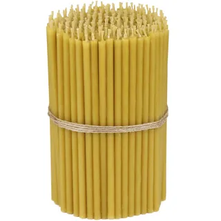 NKlaus 990g. Bienenwachs Altarkerzen Kirchenqualität dünne Kerzen Ritualkerzen - Bienenwachskerzen Gelb (ca. 250 St.) 36261