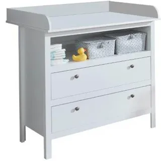 Kondela Kommode mit Wickeltisch Olje 2S - weiß - Weiß