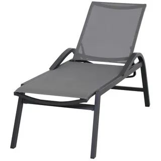 Siena Garden Milos Stapelliege 176,5 x 64,5 x 117 cm matt-anthrazit/schwarz