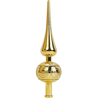 Vookkp Weihnachtsbaumspitze glänzend Weihnachtsbaumspitze Rot Christbaumspitze Rot Christmas Ornaments Deko für Weihnachten-Tannenbaumspitze für Weihnachten Baumschmuck (Gold)