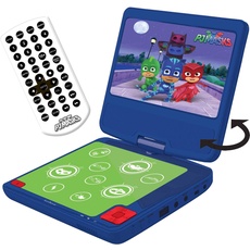 Lexibook - PJ Maske - Tragbarer DVD-Player, 7" LCD-Bildschirm, 2 Lautsprecher, wiederaufladbarer Akku, blau, DVDP6PJM.