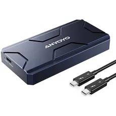 40Gbps NVMe Gehäuse, ANYOYO M.2 Gehäuse Bis zu 2700 MB. /s, SSD Gehäuse für USB4.0/3.2/3.1/3.0/2.0, USB C Gehäuse kompatibel mit Thunderbolt 3/4 Geräten, Unterstützung 2280 M&B+M-Key