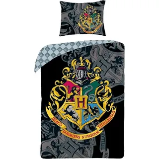 Halantex SP. z.o.o. Harry Potter Ron Hogwarts Schwarz 140 x 200 cm + 70 x 90 cm