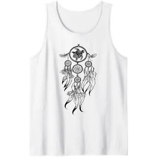 Traumfänger Boho Meeresschildkröte Indianerfeder Grafik Tank Top