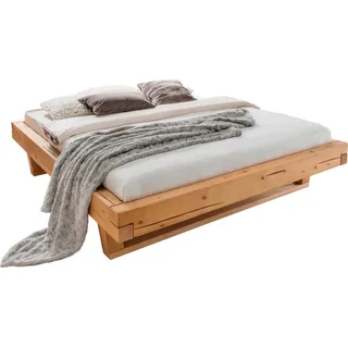 Home Affaire Massivholzbett Ultima, hohe Belastbarkeit, Futonbett ohne Kopfteil (3-tlg), aus Eiche oder Fichte, FSC-zertifiziert, in vielen Breiten beige 198 cm x 218 cm x 42 cm