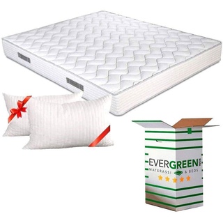 EVERGREENWEB - Orthopädische Waterfoam Matratze 160x200 Hoch 20 cm + 2 VISCOSCHAUM Kissen KOSTENLOS aus Memory Foam Flocken, Atmungsaktiv, Hypoallergen, Ergonomisch, 100% Made in Italy | Fashion