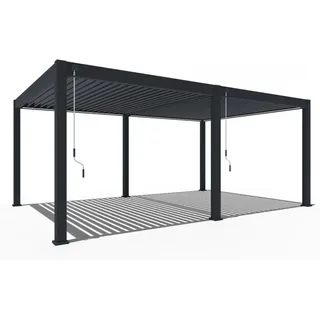 Weide Deluxe Plus Pavillon Terrassenüberdachung Aluminium 4 x 6 M Anthrazitᅠ