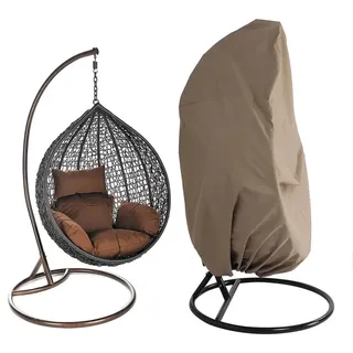Home Deluxe Hängesessel Cielo Polyrattan Grau inkl. Regenabdeckung