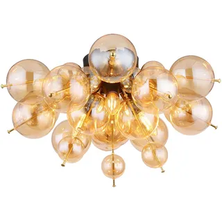 GLOBO Deckenleuchte 1-flg. 55 cm goldfarben Metall Glas