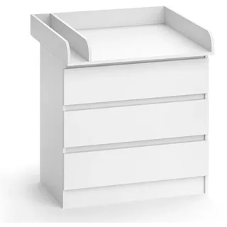 Vicco Wickelkommode Emma Weiß 80 x 85.4 cm mit 3 Schubladen , Holzwerkstoff , 80x87x76 cm , Babymöbel & Kindermöbel, Babyzimmer, Wickelkommoden & Zubehör, Wickelkommoden