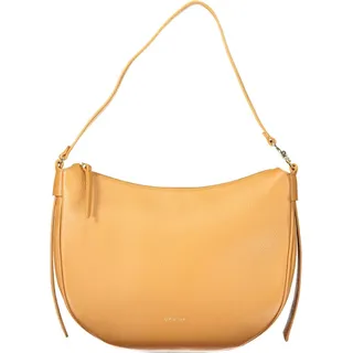 Braune Damen Schultertasche mit Reißverschluss und Innenfächern - Braun