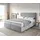 Boxspringbett Dream-Well 160x200 cm Mikrofaser Grau mit Matratze und Topper