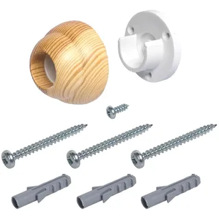 Liedeco Wandträger »Thüringen« für Gardinenstangen Ø 28 mm, beige