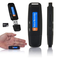 Voice Recorder, Mini HD Voice Recorder, tragbar, 32 GB, Audio-Diktiergerät für Meetings, Interviews, Konferenzen, Digitaler USB-Spion-Recorder mit Speicher für + 100 Stunden Aufnahme