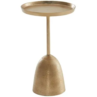 KADIMA DESIGN Mid.you Beistelltisch gold Metall rund 33x53x33 cm