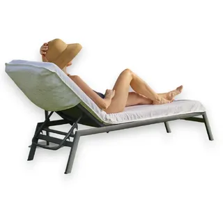 Boca Frottee Chaiselongue Bezug – Baumwolle Frottee Strandkorb Handtuch – Spannbetttuch Strandtuch, Weiß