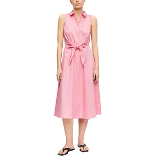 Comma Damen Kleid – Midi, tailliert, ärmellos mit Schleifen-Detail