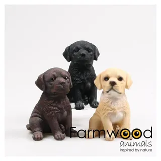 Farmwood Tiere Gartenstatue Welpe Labrador 13x10x15cm