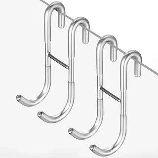 ecooe Duschhaken Ohne Bohren Haken Duschwand 2er Set mit Gummischichten für Glasduschwand Handtuchhalter sowie Halterung für Duschabzieher