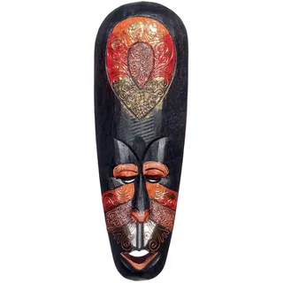 Wogeka - 50 cm Ethno Wandmaske - Handarbeit im Afrika Style aus Holz als Geschenk-Idee zur Dekoration Maske 28