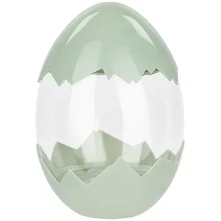 Ideen mit Herz | Deko-Eier | Deckel & Boden in Eierschalenoptik | Frühling | Eiersuche | befüllbar | Geschenk | Mitbringsel | Ø 9,3 cm | 13 cm hoch | Farbvariationen (Grün)