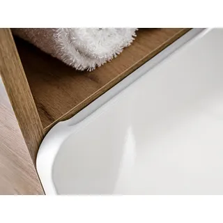 Design Badezimmer Möbel Bad 6tlg. Set Garnitur Schrank Waschbecken Beleuchtung