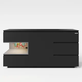 Phoenix Group AG Sideboard 5 Schubladen 1 Tür 1 Konsolenfach 120 x 80 x 40 cm schwarz