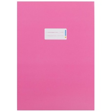 HERMA 19749 Heftumschläge A4 Karton Pink, 10 Stück, Hefthüllen mit Beschriftungsfeld aus stabilem & extra starkem Papier, Heftschoner Set für Schulhefte, farbig