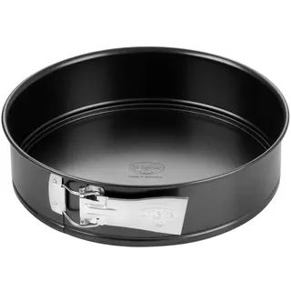 Dr. Oetker Springform Ø 26 cm, Kuchenform mit Flachboden, runde Backform aus Stahl mit Antihaftbeschichtung (Farbe: schwarz), Menge: 1 Stück