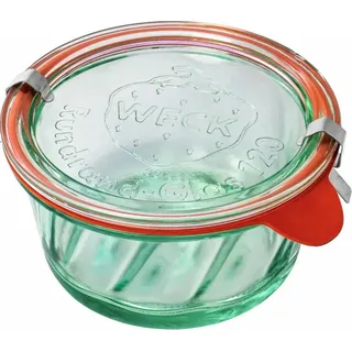 WECK BAKERY Glas mit Deckel, Verschluss und 2 Verschlüssen 450 ml 6 Stück
