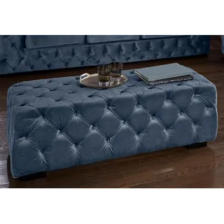 Guido Maria Kretschmer Home & Living Guido Maria Kretschmer Home&Living Polsterhocker »Kalina«, mit klassischer Chesterfield-Knopfheftung blau