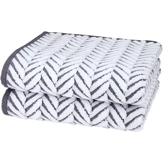 Ross Sensual 9002 Handtuch 50 x 100 cm schwarz-weiß