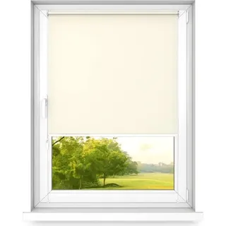 time4blinds, Mini Rollo Basic, Fensterrollo, Helles Creme-linke, 90x120cm - Creme