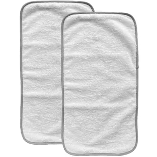 MIMUSELINA Wasserdichte Wickeltücher, 100 % Frottee-Baumwolle, ideal für überall, Weiß, 2 Stück