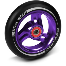 BESTIAL WOLF Race Rad für Scooter Freestyle, Durchmesser 100 mm (Violet)