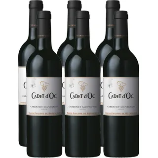 Rothschild Baron Philippe de Rothschild Cadet d ́Oc | Cabernet Sauvignon | Trockener Rotwein aus Frankreich (6x 0,75l)