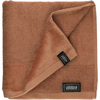 Handtuch "Sense", braun (rost), B:50cm L:100cm, Frottee, Obermaterial: 100% Baumwolle, SCHÖNER WOHNEN-KOLLEKTION, Handtücher, Handtuch, mit Velourborte, hautschmeichelnde Airtouch Qualität, super weich
