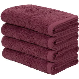 my home Handtuch »Regona, Handtücher 50x100cm, flauschig und weich, 500gr/m2« Premium Handtücher mit Bordüre, Set, 100% Baumwolle, 5 Jahre Garantie, rot