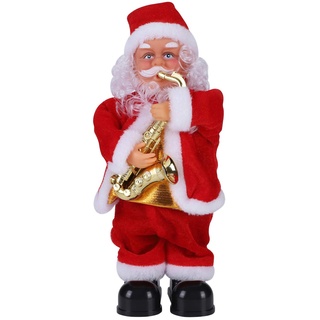 Weihnachten Deko Figur Weihnachtsmann Weihnachtsfigur mit Musik Weihnachtsdeko Singend Tanzend Weihnachtsmannfigur Nikolaus Weihnachtsschmuck Elektronisch Dekofigur Nikolausfigur Geschenk Tischdeko