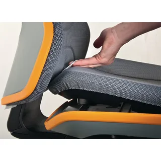 Bimos Arbeitsdrehstuhl Neon mit Rollen grau Sitz-H430-600mm Permanentkontakt - 9563-9999-3278 - Grau