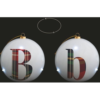 Villa d'Este Home Tivoli LED Weihnachtskugel Ø 10 cm, Monogramm B