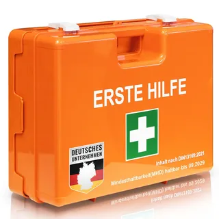 Karat Erste-Hilfe-Koffer Mittel DIN 13169 für mittelgroße Betriebe - Wandhalterung und 90° Stopper 1 St